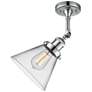 6_Cone 10 1/2" High Chrome LED Wall Sconce with Clear Glass more views