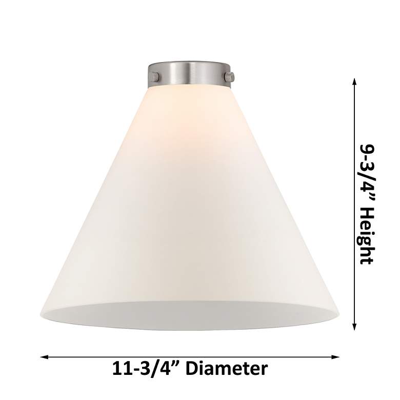 Image 3 Cone 11 3/4"W Brushed Brass Mini Pendant with White Shade more views
