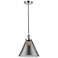 Cone 12" LED Mini Pendant - Polished Chrome - Plated Smoke Shade