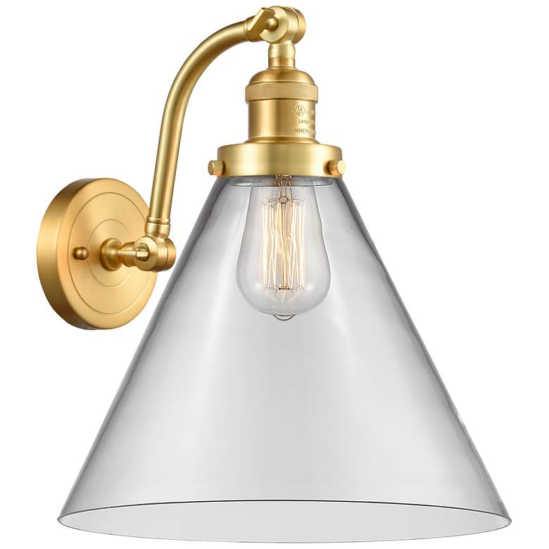 Image 1 Cone 12" LED Sconce - Gold Finish - Clear Shade