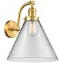 Cone 12" LED Sconce - Gold Finish - Clear Shade
