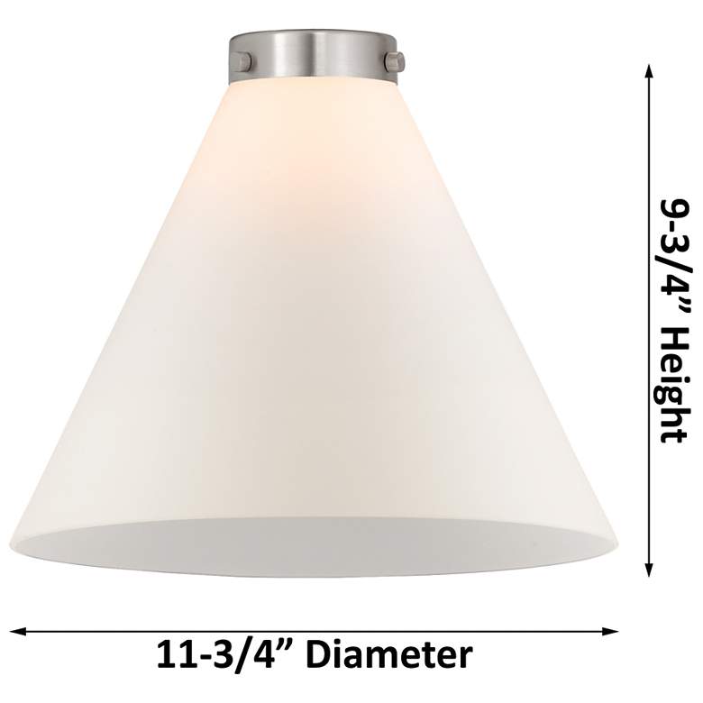 Image 6 Cone 12" Polished Chrome Mini Pendant w/ Matte White Shade more views