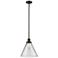 Cone 12"W Oil-Rubbed Bronze Mini Pendant with Clear Shade