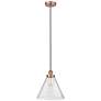 Cone 12" LED Mini Pendant - Antique Copper - Seedy Shade