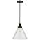 Cone 12" LED Mini Pendant - Matte Black - Seedy Shade