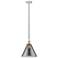 Cone 12" LED Mini Pendant - Polished Nickel - Plated Smoke Shade
