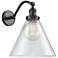 Cone 14" High Oil Rubbed Bronze Sconce w/ Clear Shade