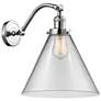 Cone 14" High Polished Chrome Sconce w/ Clear Shade