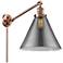 Cone 16" High Copper Swing Arm w/ Plated Smoke Shade