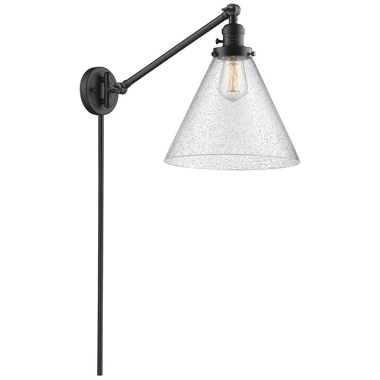 Image 1 Cone 16" High Oil Rubbed Bronze Swing Arm w/ Seedy Shade
