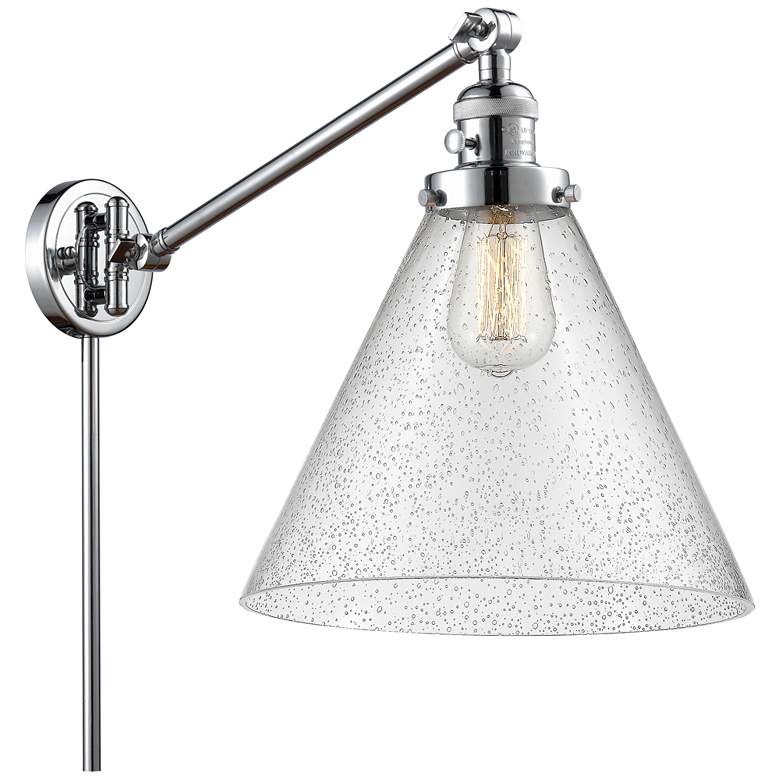 Image 1 Cone 16" High Polished Chrome Swing Arm w/ Seedy Shade