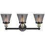 3_Cone 24 1/2"W Black Antique Brass 3-Light Vanity Bath Light more views