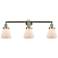 Cone 3 Light 30" LED Bath Light - Brushed Satin Nickel - Matte White S