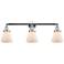 Cone 3 Light 30" LED Bath Light - Polished Chrome - Matte White Shade