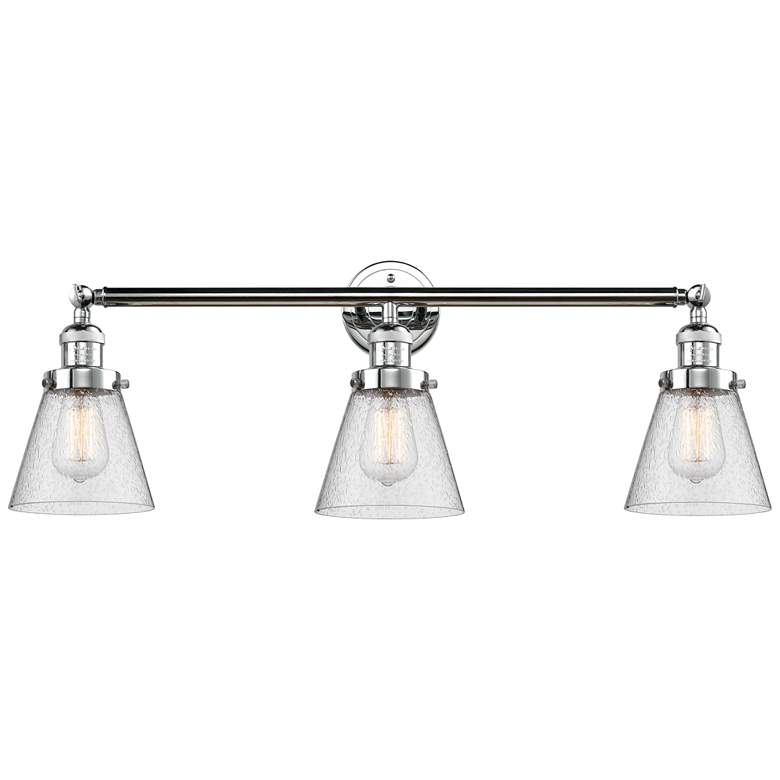 Image 1 Cone 3 Light 30" LED Bath Light - Polished Chrome - Seedy Shade