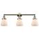 Cone 3 Light 30" LED Bath Light - Polished Nickel - Matte White Shade