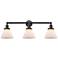 Cone 3 Light 32" Bath Light - Matte Black - Matte White Shade