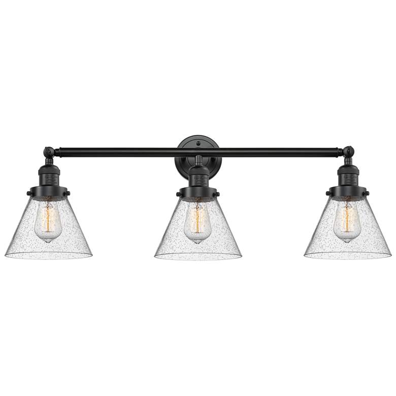 Image 1 Cone 3 Light 32" LED Bath Light - Oil Rubbed Bronze - Seedy Shade