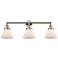 Cone 3 Light 32" LED Bath Light - Polished Nickel - Matte White Shade