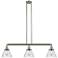 Cone 3 Light 40" LED Island Light - Brushed Satin Nickel - Seedy Shad