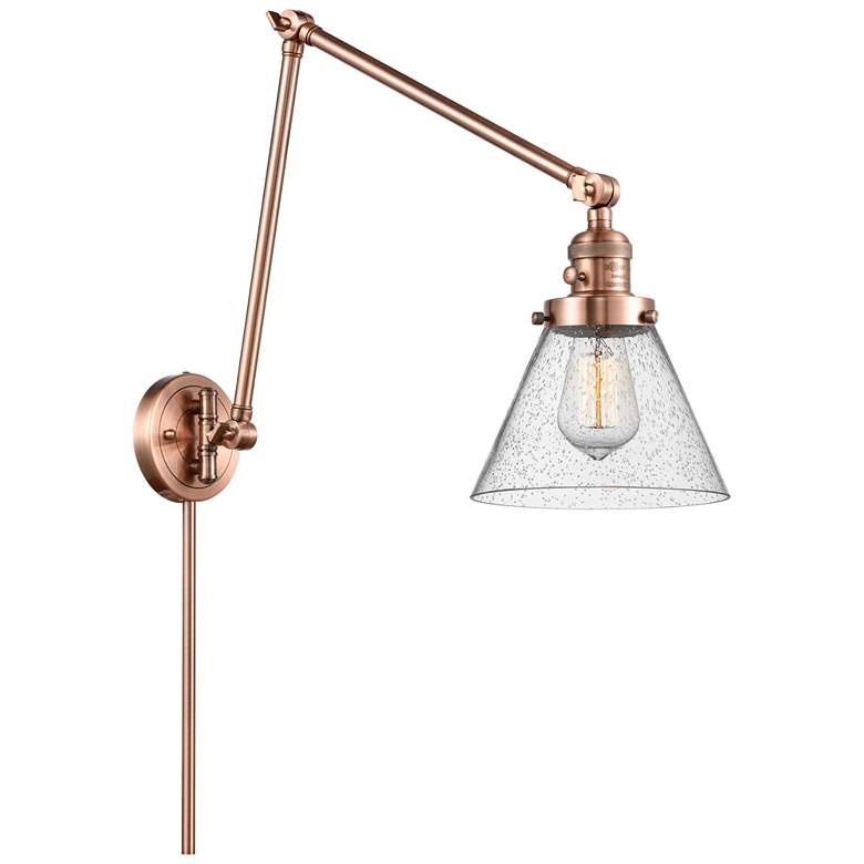 Image 1 Cone 30" High Copper Swing Arm w/ Seedy Shade