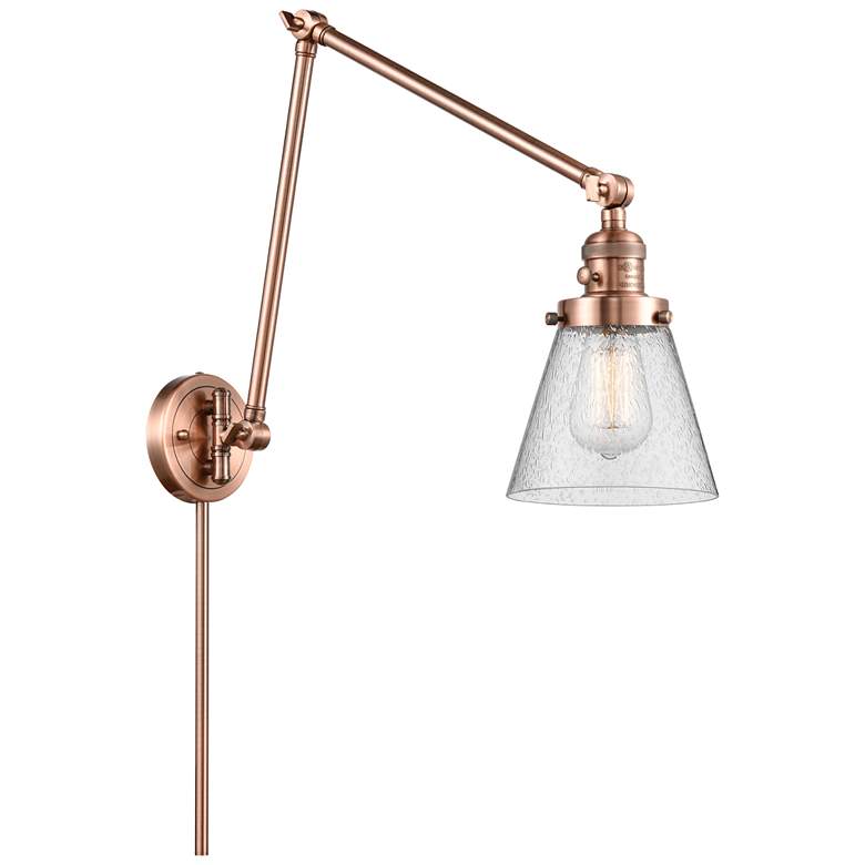 Image 1 Cone 30" High Copper Swing Arm w/ Seedy Shade