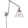 Cone 30" High Polished Chrome Swing Arm w/ Seedy Shade