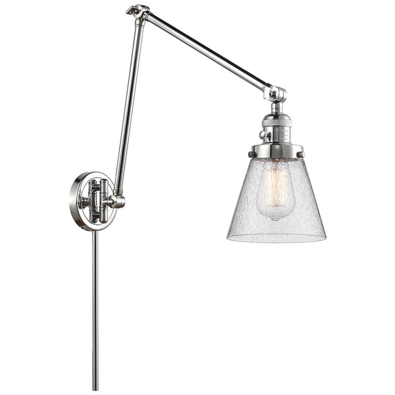 Image 1 Cone 30" High Polished Chrome Swing Arm w/ Seedy Shade