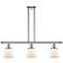 Cone 36" Wide 3 Light Polished Nickel Island Light w/ Matte White Shad