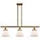Cone 36" Wide Brushed Brass 3-Light Island Pendant