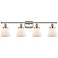 Cone 36" Wide Polished Nickel 4-Light LED Bath Light