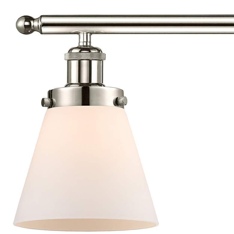 Image 2 Cone 36" Wide Polished Nickel 4-Light LED Bath Light more views