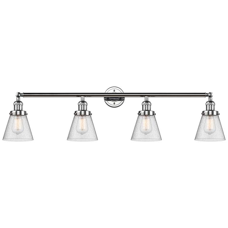 Image 1 Cone 4 Light 42" LED Bath Light - Polished Chrome - Seedy Shade