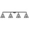 Cone 4 Light 44" Bath Light - Polished Chrome - Plated Smoke Shade