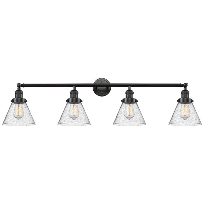 Image 1 Cone 4 Light 44" LED Bath Light - Oil Rubbed Bronze - Seedy Shade