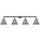 Cone 4 Light 44" LED Bath Light - Polished Nickel - Plated Smoke Shade