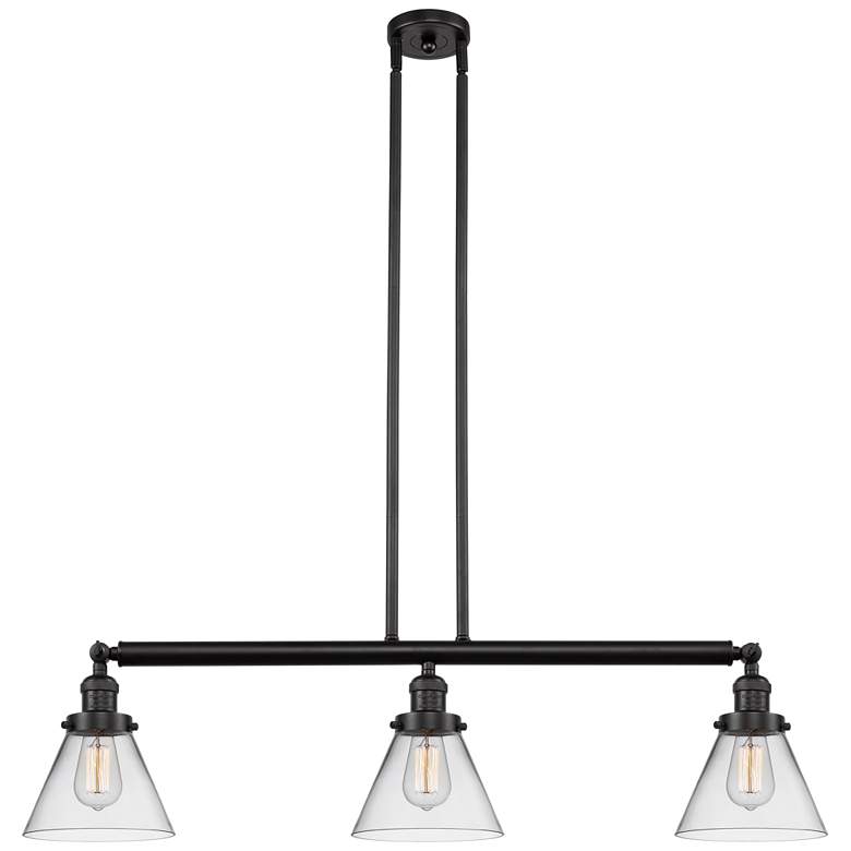 Image 1 Cone 40 1/4" Wide Oil-Rubbed Bronze Island Chandelier