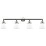1_Cone 45"W Polished Nickel 4-Light Bath Light w/ White Shade