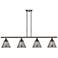 Cone 48" Wide 4 Light Oil Rubbed Bronze Island Light w/ Plated Smoke S