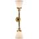 Cone 6.25" Wide 2 Light Brushed Brass Bath Vanity Light w/ White Shade