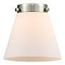 3_Cone 6.25" Wide Matte Black Mini Pendant with Matte White Cone Glass Shade more views