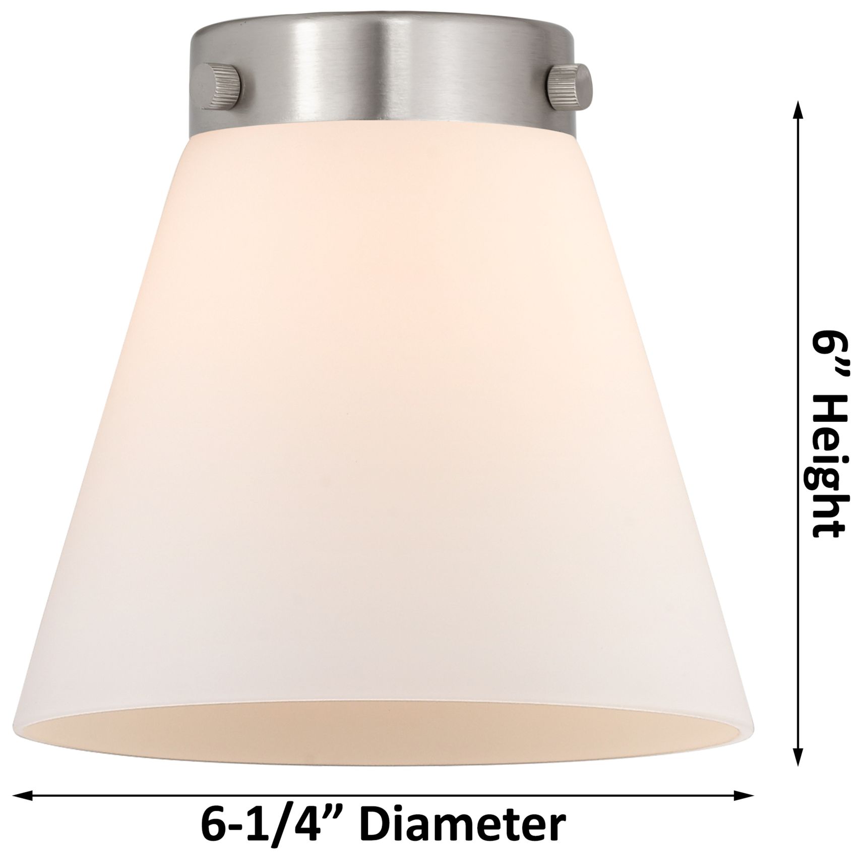 Image 6 Cone 6 1/4"W Brushed Satin Nickel Mini Pendant w/ Seedy Shade more views