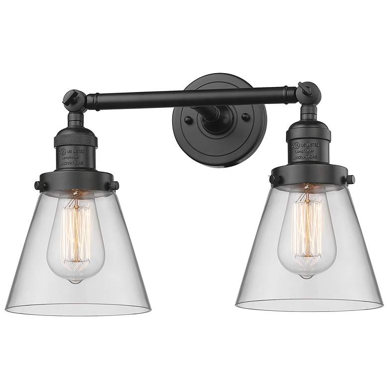 Image 1 Cone 6" 2 Light 16" Tiltable LED Bath Light - Oil Rubbed Bronze -