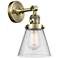 Cone 6" Antique Brass Sconce w/ Seedy Shade