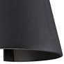 Cone 6" High Black Metal LED Outdoor Wall Light