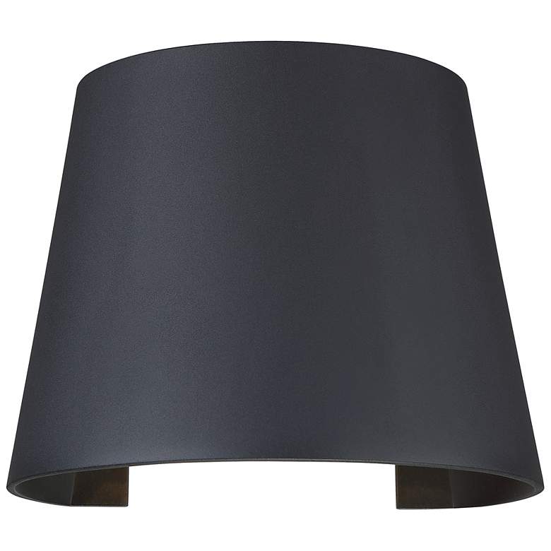 Image 3 Cone 6" High Black Metal LED Outdoor Wall Light more views