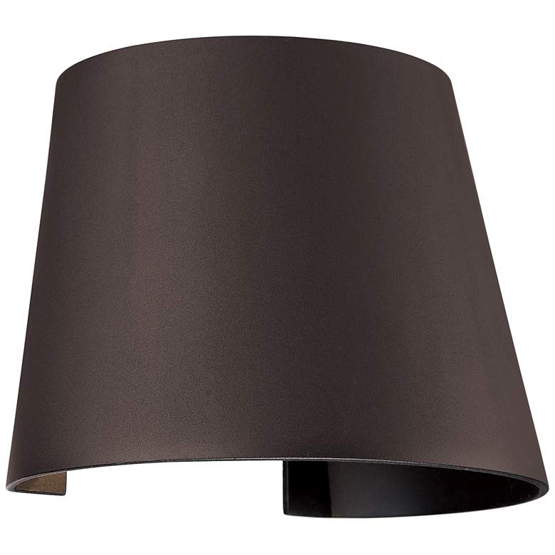 Image 2 Cone 6" High Bronze Metal LED Outdoor Wall Light