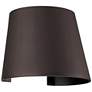 2_Cone 6" High Bronze Metal LED Outdoor Wall Light