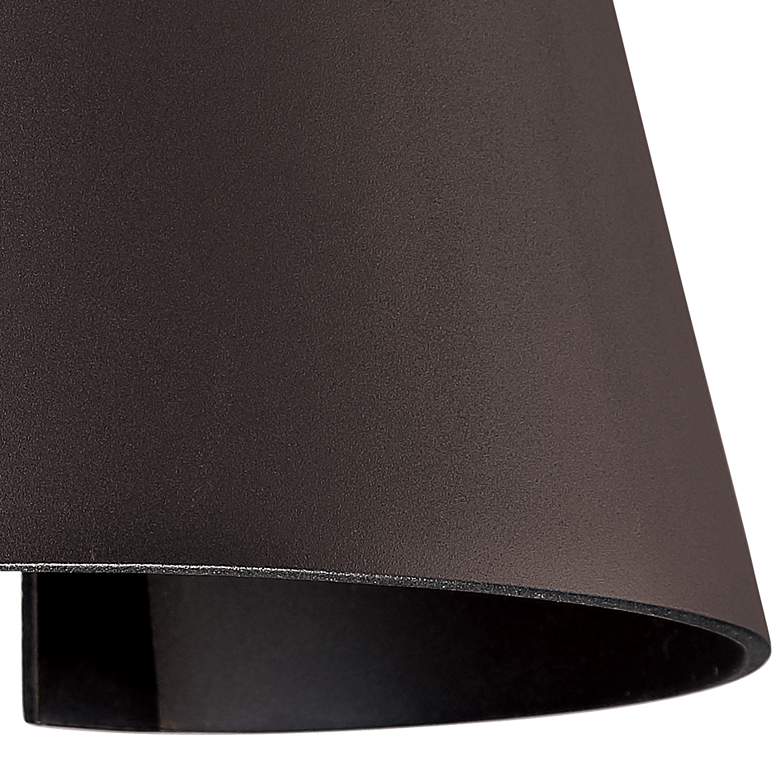 Image 3 Cone 6" High Bronze Metal LED Outdoor Wall Light more views