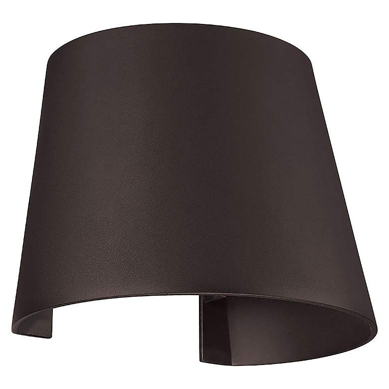 Image 4 Cone 6" High Bronze Metal LED Outdoor Wall Light more views